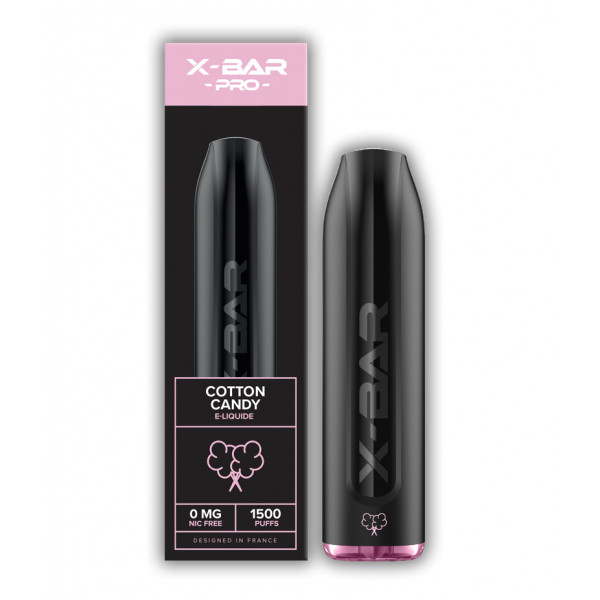 X BAR PRO DISPOSABLE COTTON CANDY 1500 PUFFS 0MG